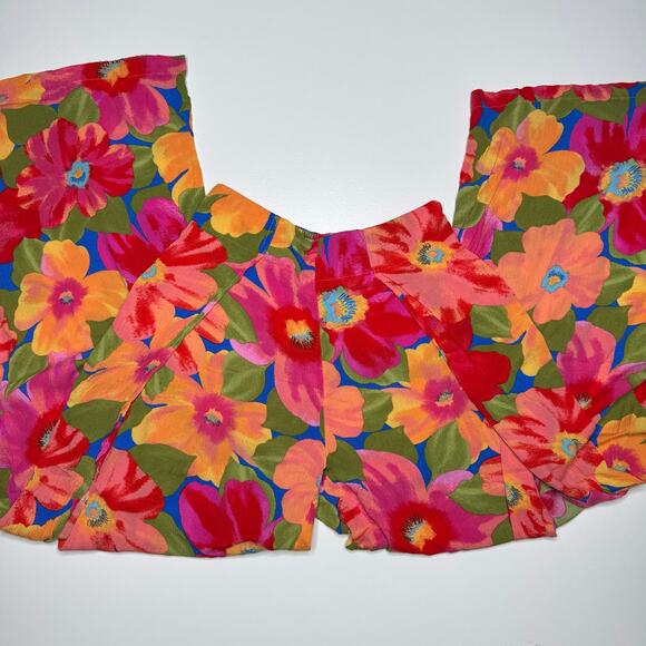 Billbong | Pink Floral Split Spirit Wide Let Trousers - Picture 5 of 9